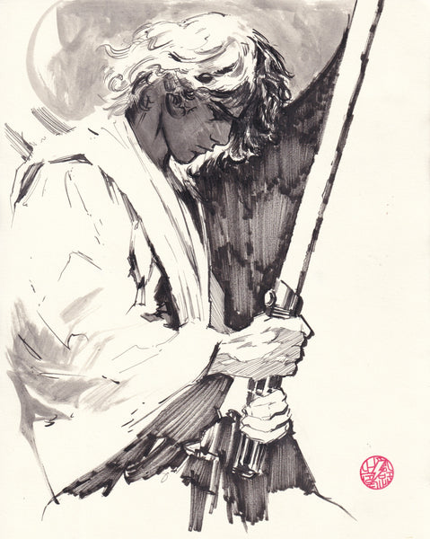 Ito Original Art Luke Skywalker Ink Sketch
