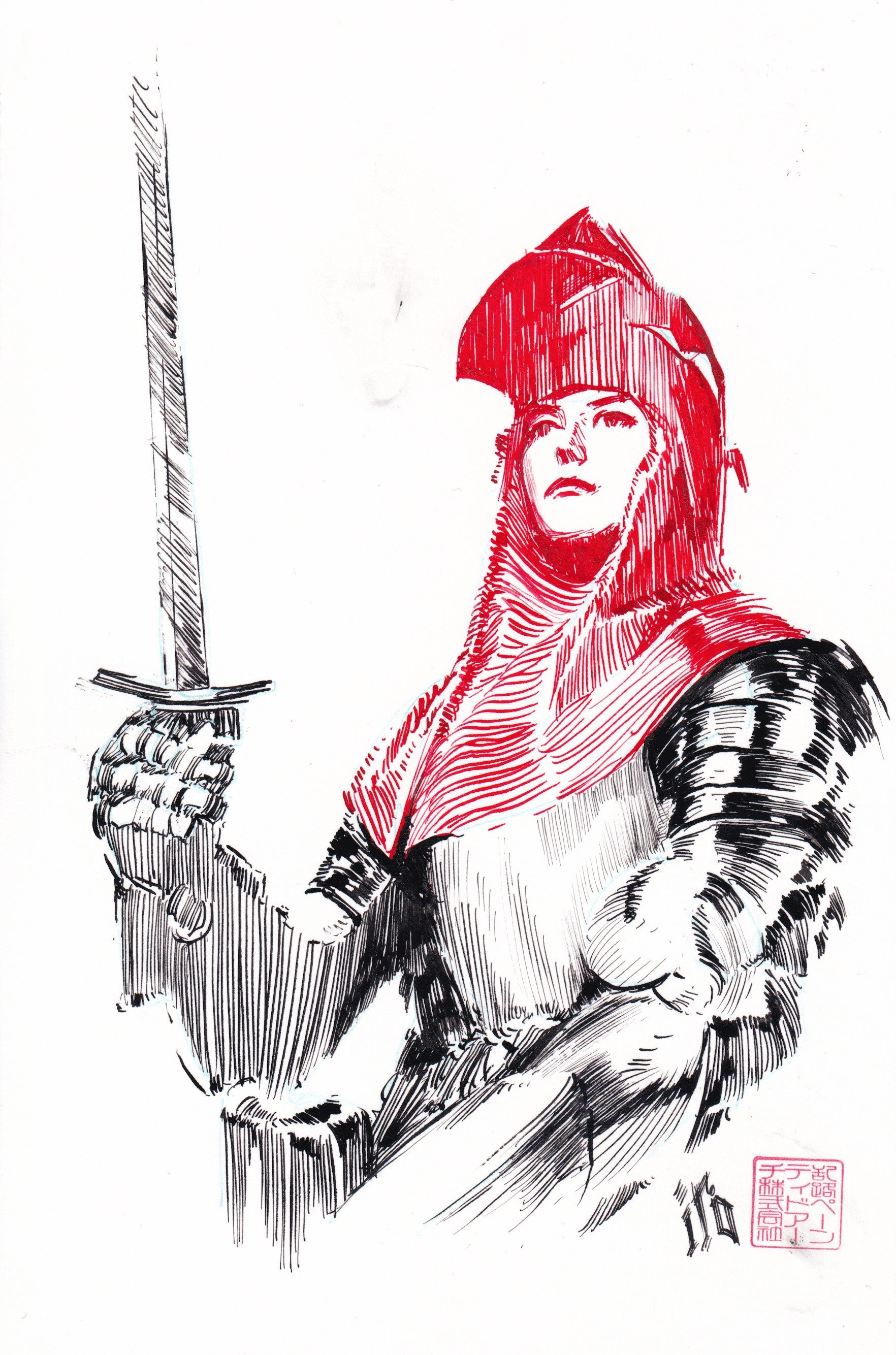 Ito Original Art Knights Sketch 3