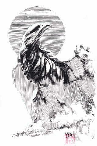 Ito Original Art Eagle Sketch