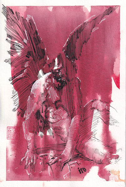 Ito Original Art Watercolour Sketch 4