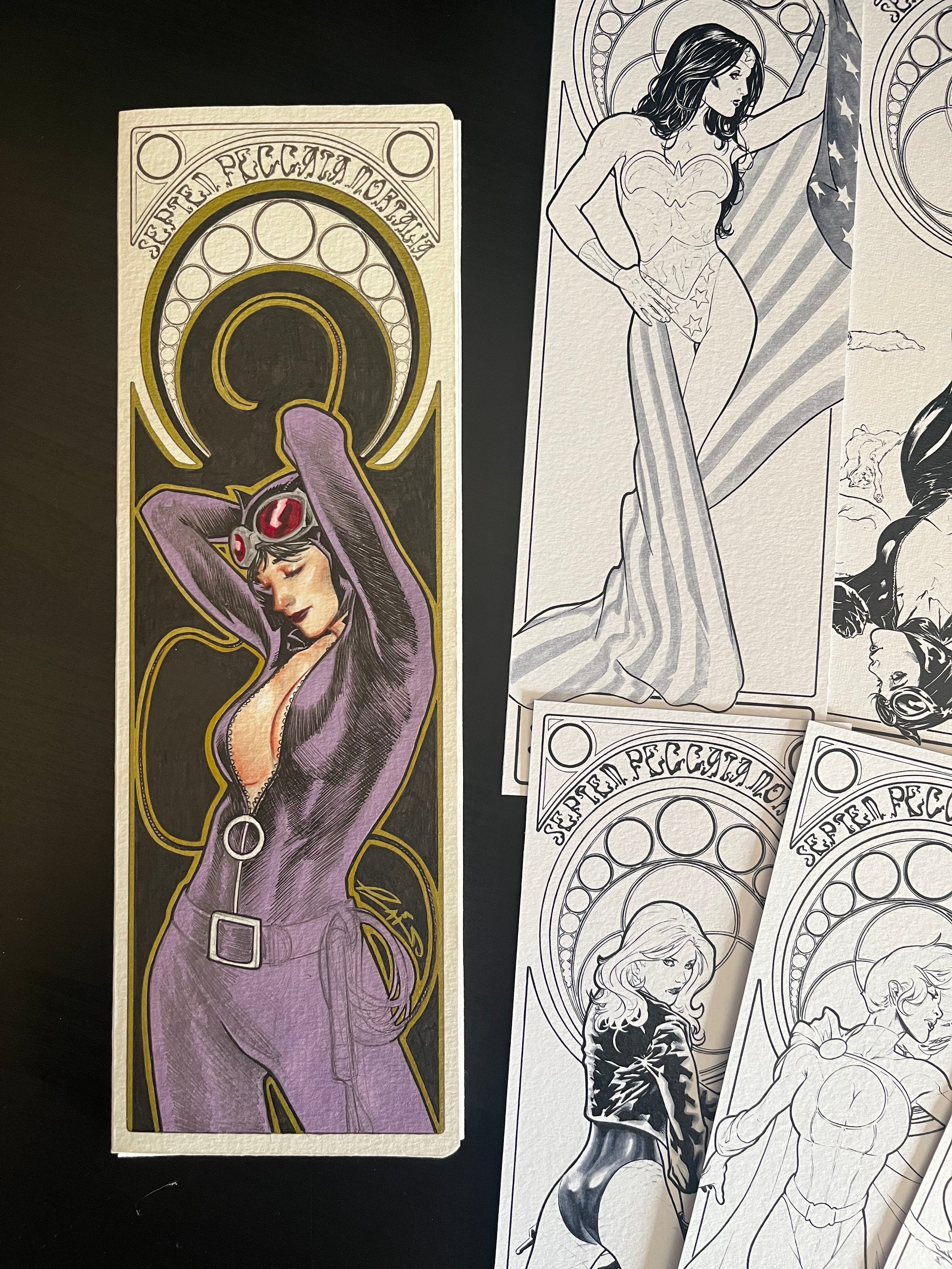Emilio Laiso Original Art Catwoman Portfolio Blank Cover Art (includes full portfolio prints inside)