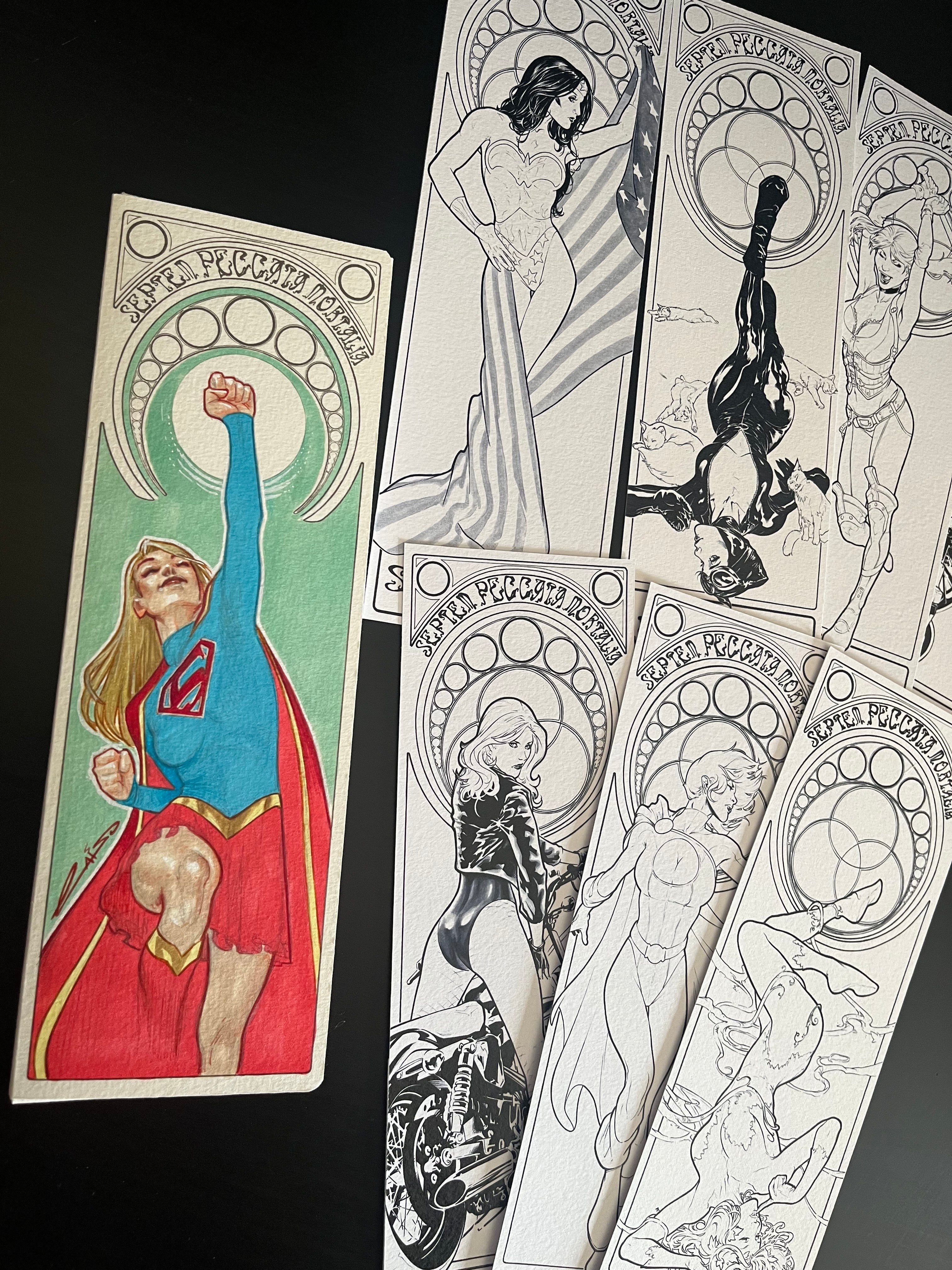 Emilio Laiso Original Art Supergirl Portfolio Blank Cover Art (includes full portfolio prints inside)