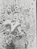 David Mack Original Art Fall of the House of Slaughter #1 Ink Published Cover