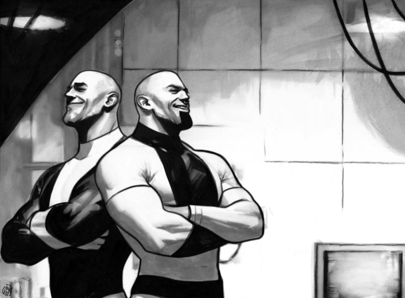 Francesco Tomaselli Original Art Overpower The Mauler Twins Invincible Published Card Art