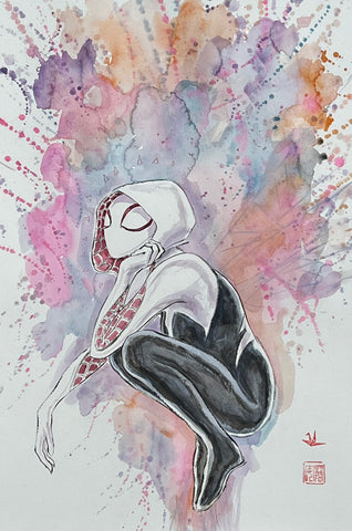David Mack Original Art Spider-Verse Spider-Gwen Illustration