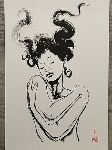 David Mack Original Art Neil Gaiman Anansi Boys Brush & Ink Illustration 1