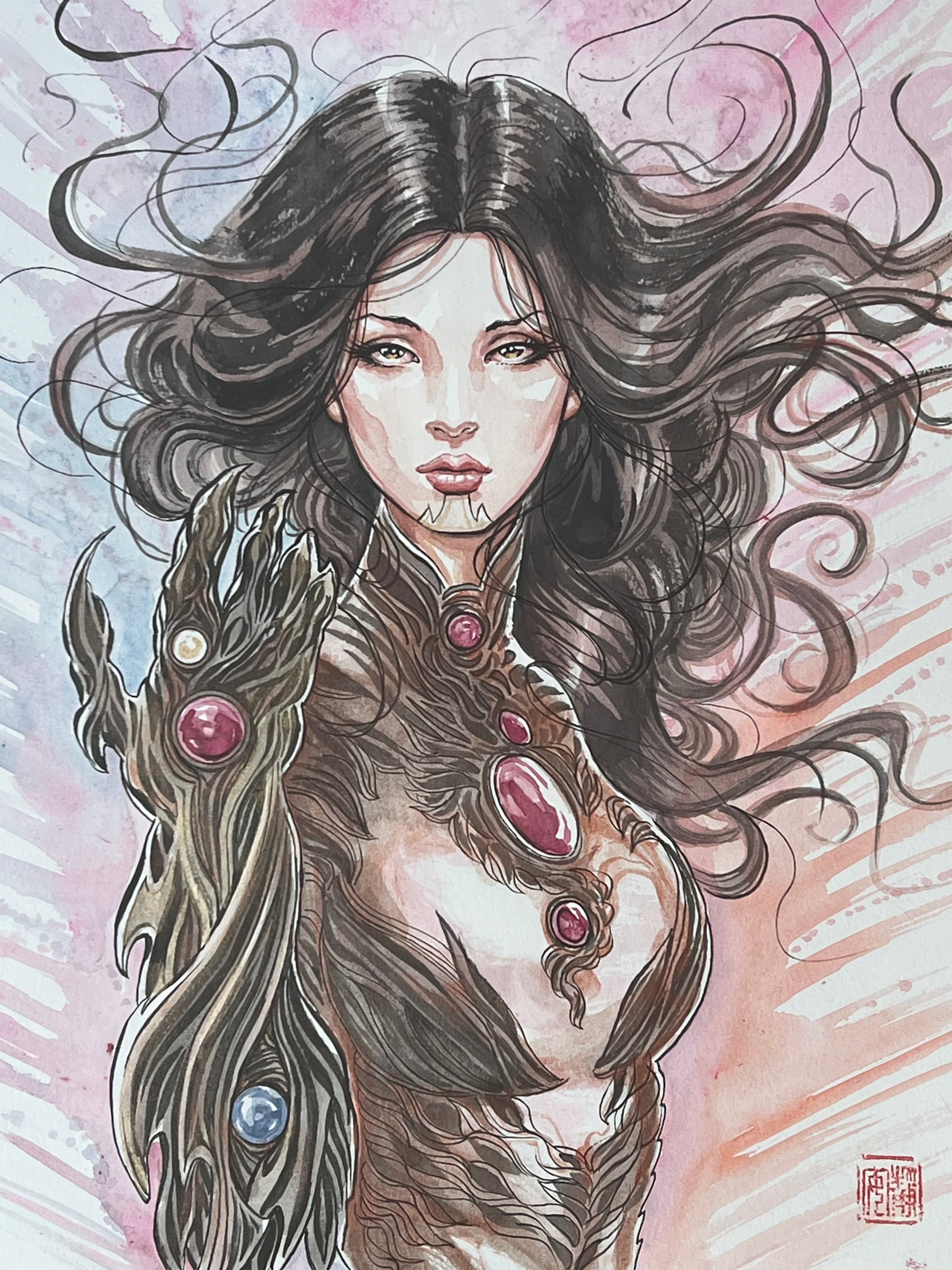 David Mack Original Art Witchblade #13 Cover Final Painting