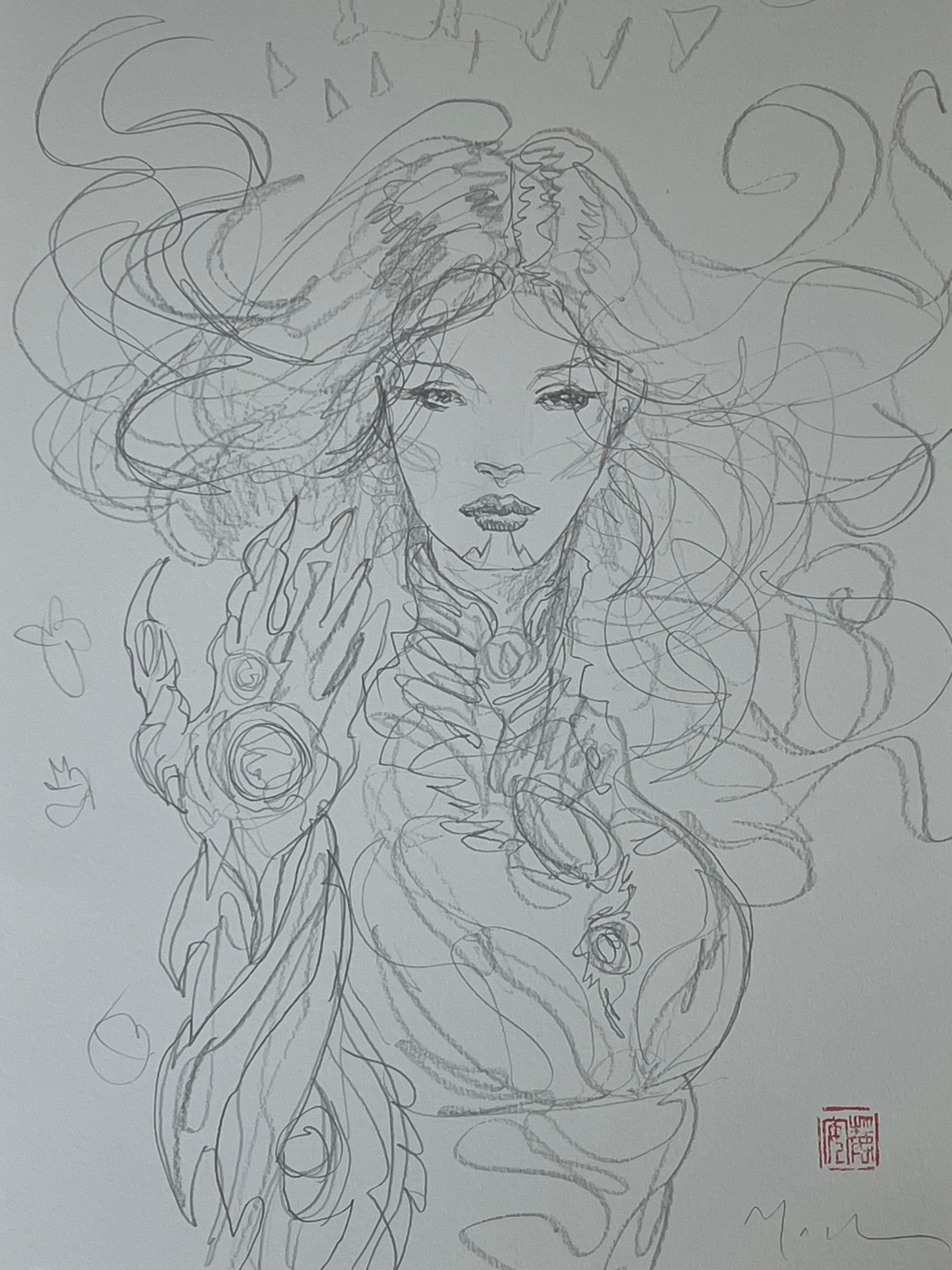 David Mack Original Art Witchblade #13 Cover Pencils Prelim
