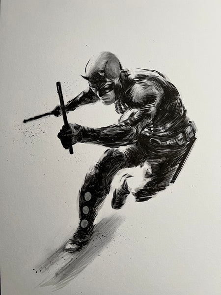 Viktor Farro Original Art Daredevil Illustration