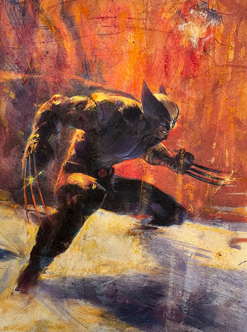 Viktor Farro Original Art Wolverine Mixed Media Full Illustration