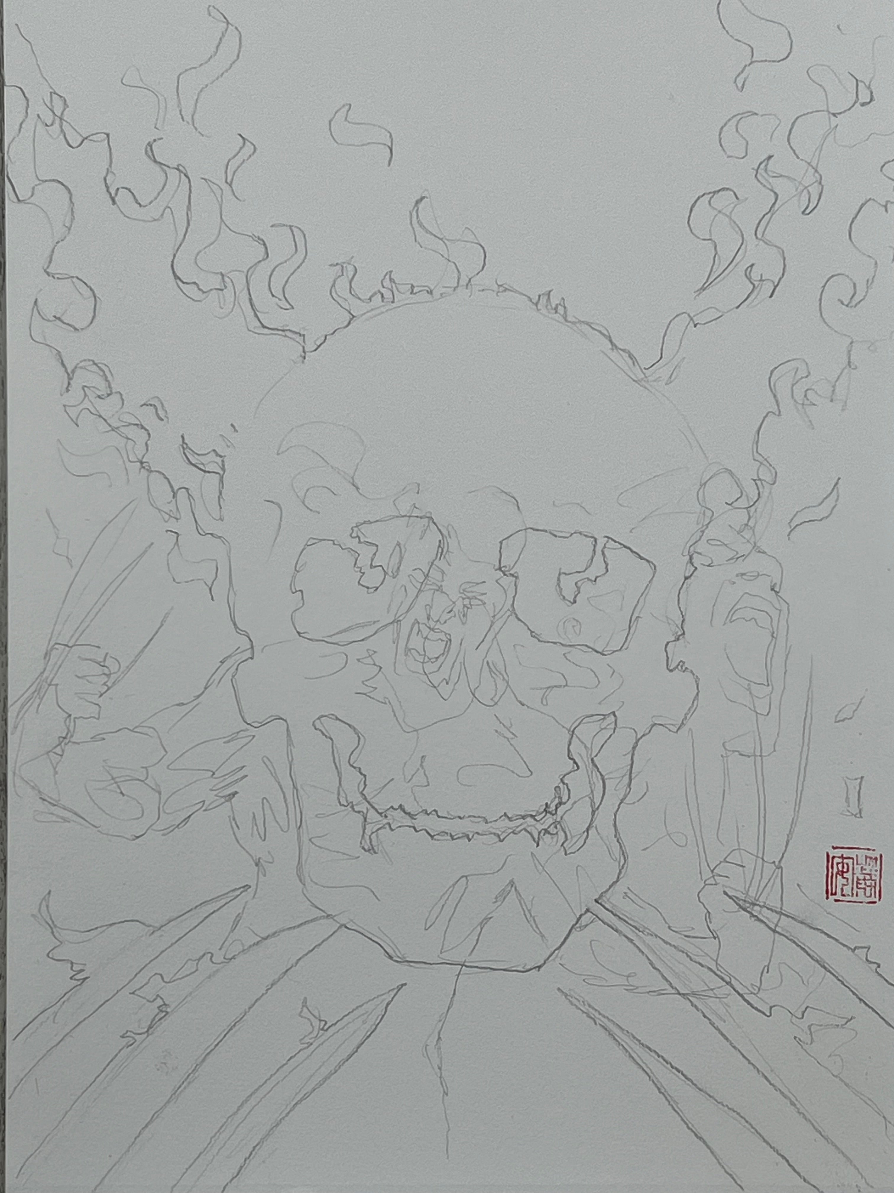 David Mack Original Art Hellverine #3 Cover (includes 7 pieces of original art)