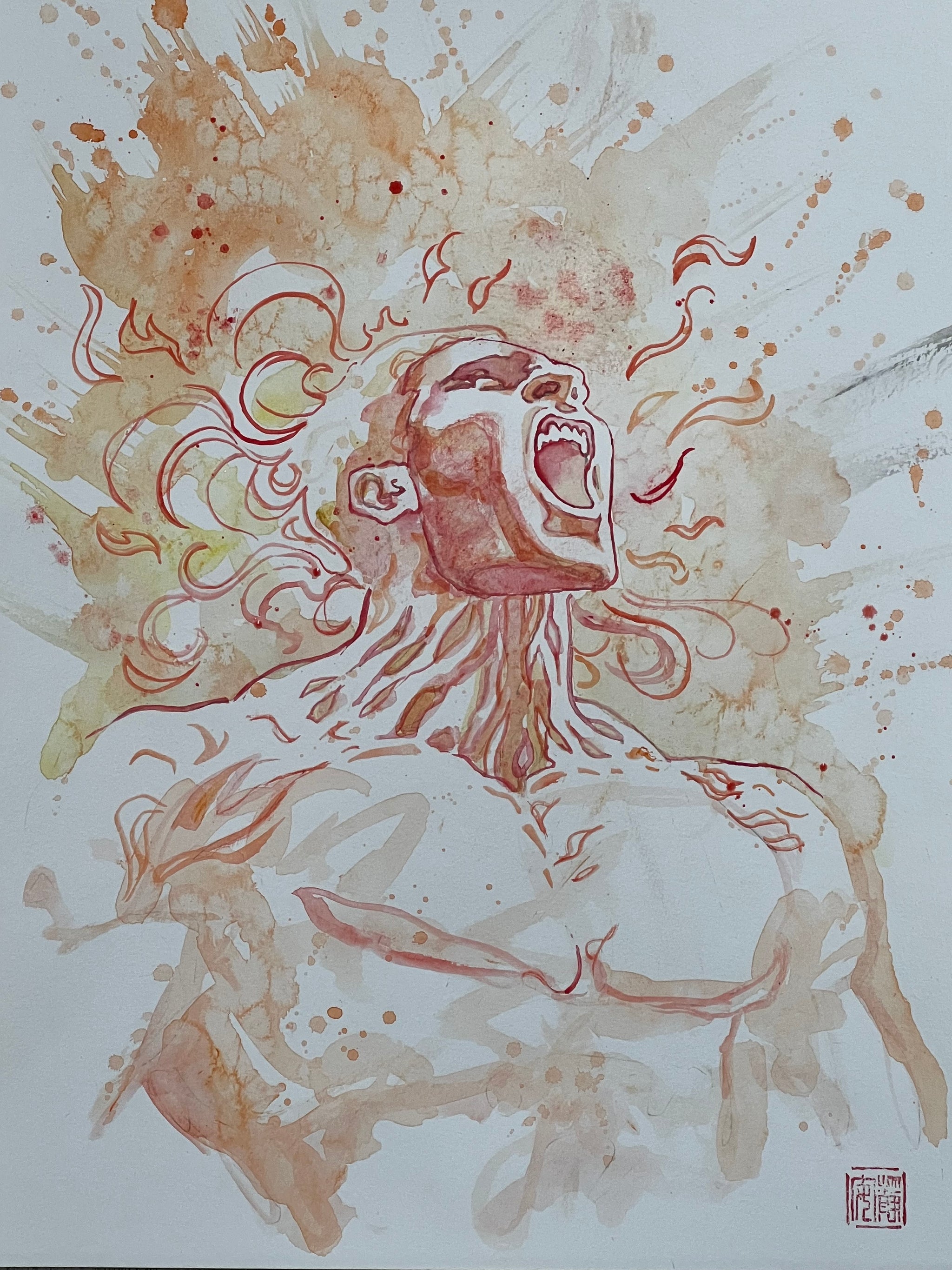 David Mack Original Art Hellverine #3 Cover (includes 7 pieces of