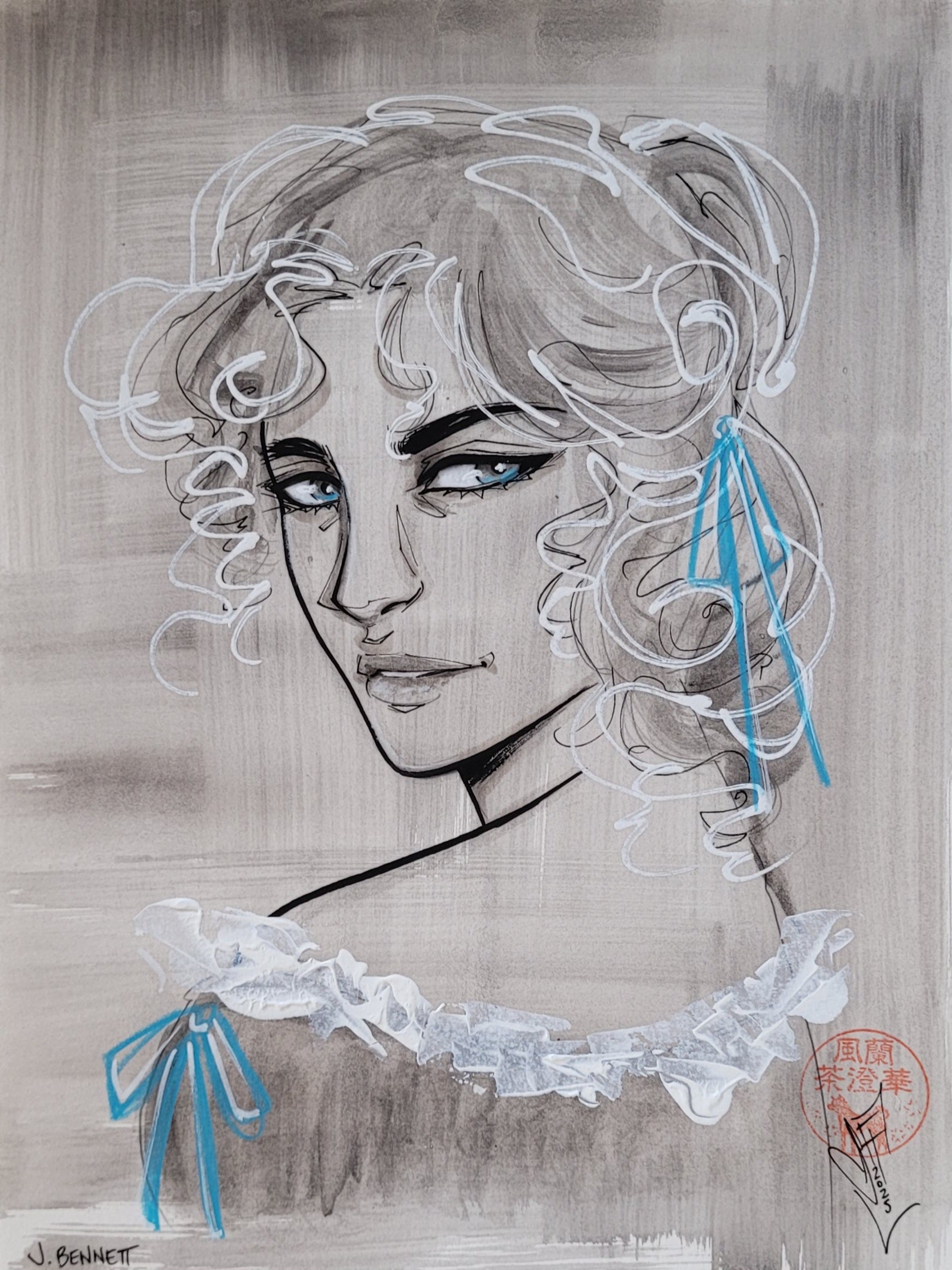 Francesca Fantini Original Published Upper Deck J.Bennett Art