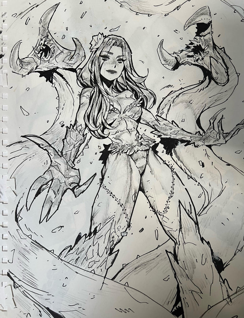 Jon Lam Original Art Poison Ivy Illustration Comic Art