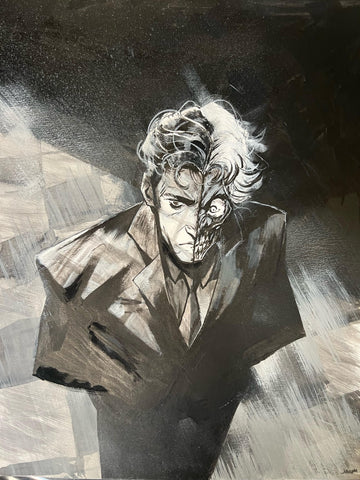 Jon Lam Original Art Two Face Illustration