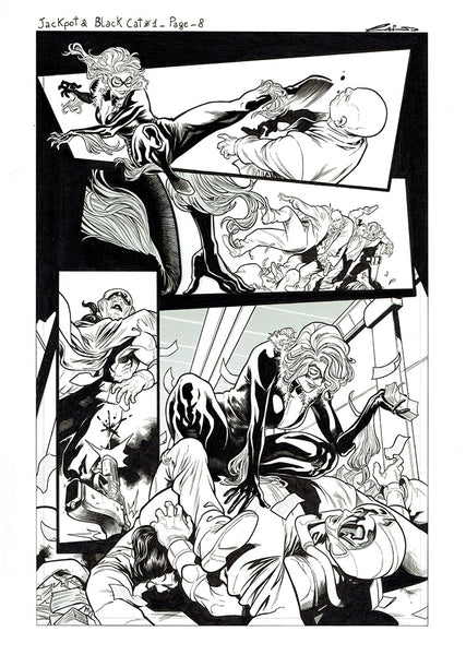 Emilio Laiso Original Art Jackpot and Black Cat #1 Page 8