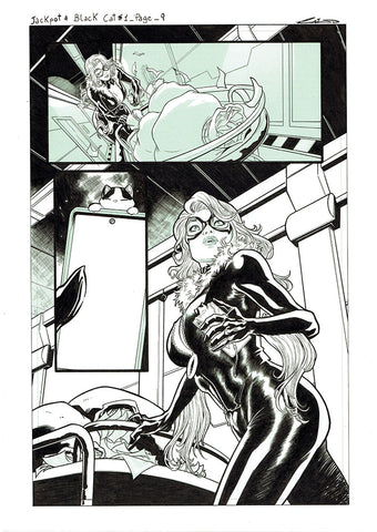 Emilio Laiso Original Art Jackpot and Black Cat #1 Page 9