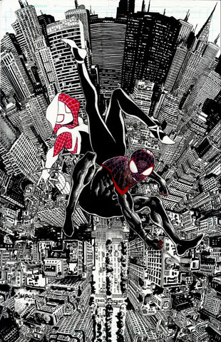Jimbo Salgado Original Art Spider-Gwen & Miles Morales Illustration