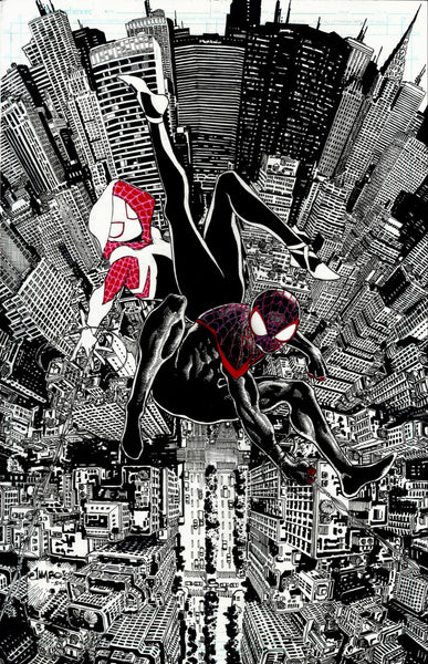 Jimbo Salgado Original Art Spider-Gwen & Miles Morales Illustration