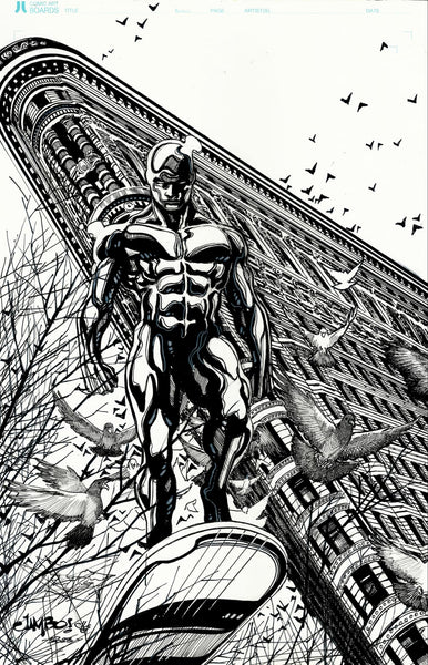 Jimbo Salgado Original Art Silver Surfer Illustration
