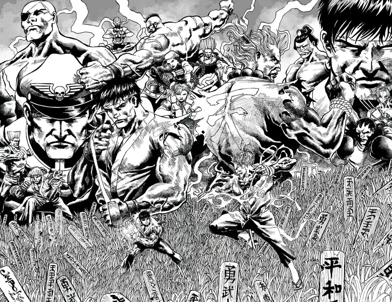 Jimbo Salgado Original Art Street Fighter Wraparound Top Shelf Comic Cover
