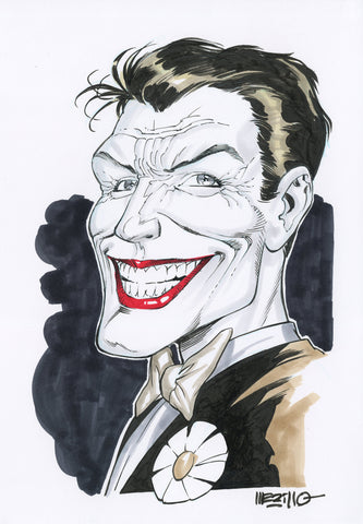 Jesus Merino Original Art Joker A4 Headshot Illustration