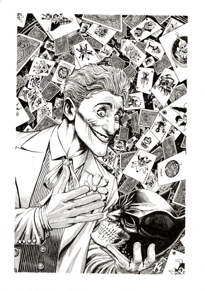 Riccardo Latina Original Art Joker Batman Villains Collection