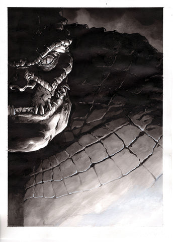 Guillaume Martinez Original Art Killer Croc Illustration