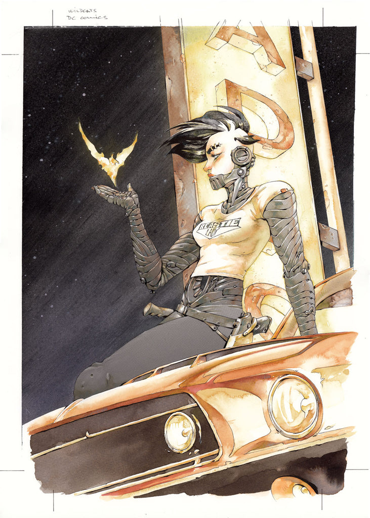 Chuma Hill Original Art Wildcats #12 Cover Comic Art