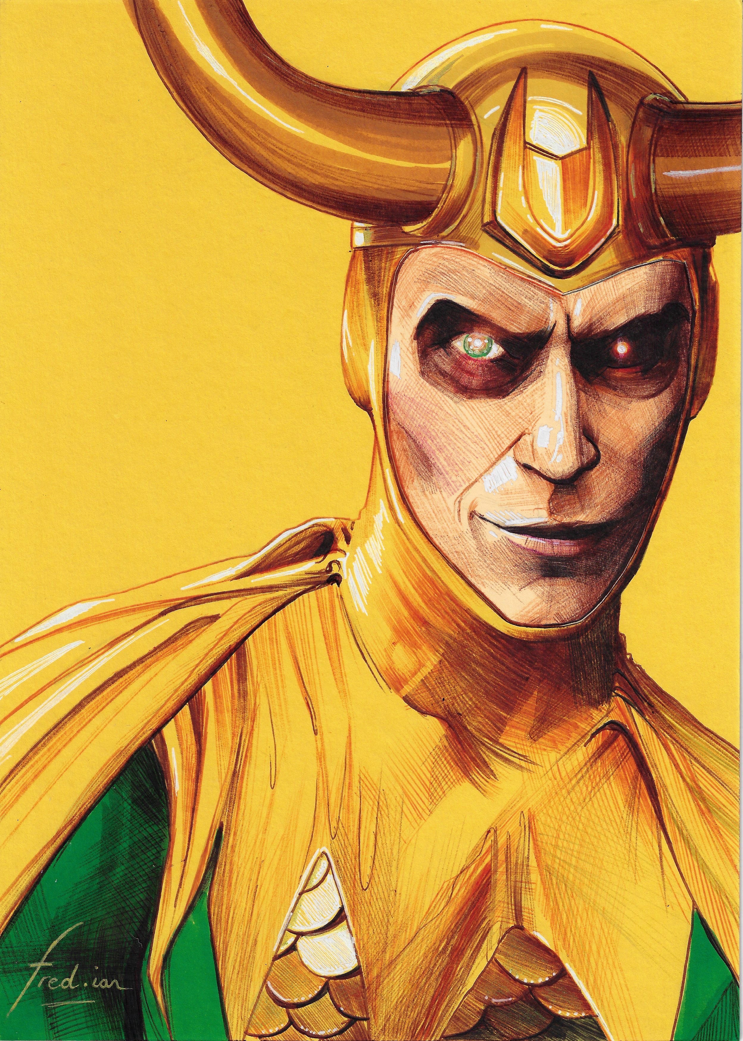 NYCC @ HOME SPECIAL DROP Fred Ian Original Art Loki Illustration