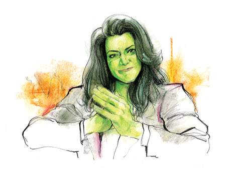 December 20 Advent Calendar Kagan McLeod Original Art She Hulk Illustration