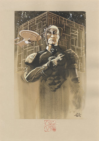 Olivier Vatine Original Art Star Trek Locutus Illustration
