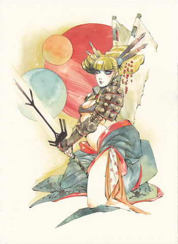 Chuma Hill 'X-Men Geisha' Magik 12x18" Limited Edition Giclee