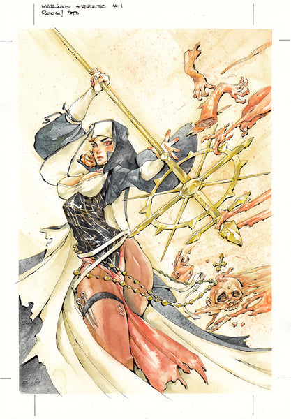 Chuma Hill Original Art Marian Heretic #1 Cover