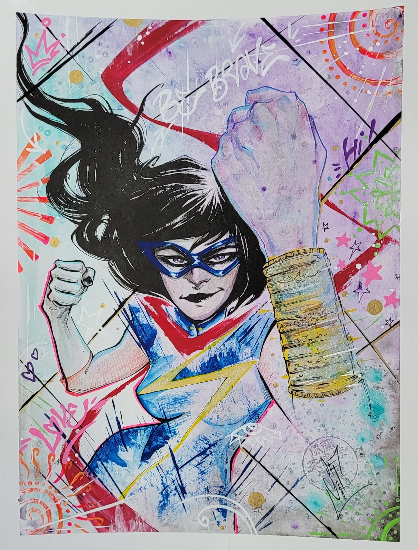 Francesca Fantini Original Art Ms Marvel Kamala Khan Illustration