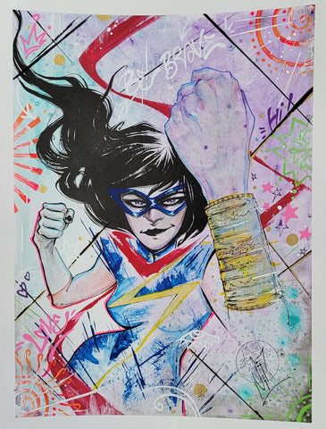 Francesca Fantini Original Art Ms Marvel Kamala Khan Illustration
