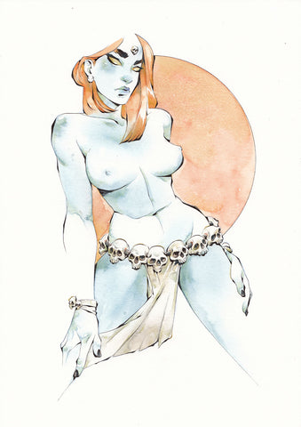 Chuma Hill Original Art A4 Mystique Illustration