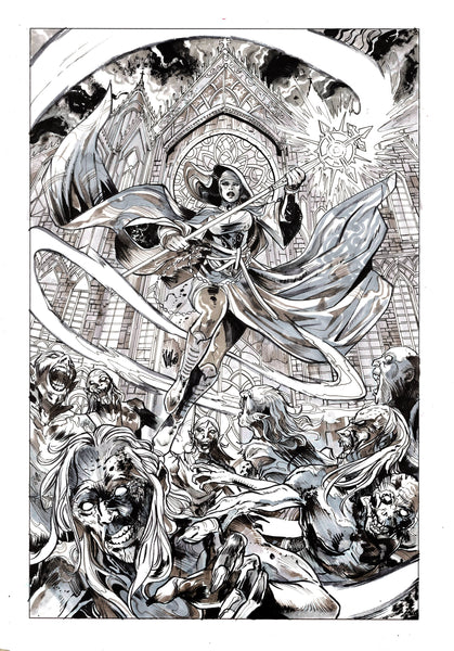 Vincenzo Riccardi Original Art Marian Heretic #1 Cover