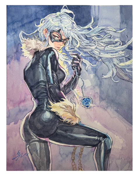 Sunghan Yune Original Art Black Cat Marvel SNAP Art