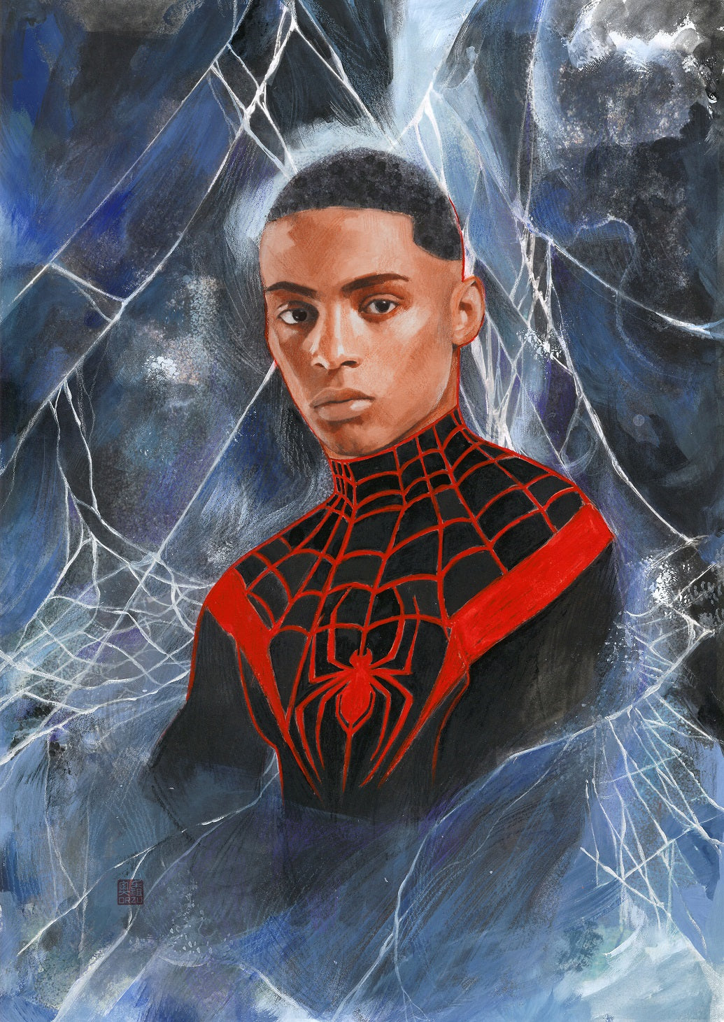 Zu Orzu Original Art Miles Morales #1 Cover
