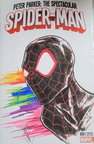 Francesca Fantini Original Art Miles Morales Spider-Man Blank Cover