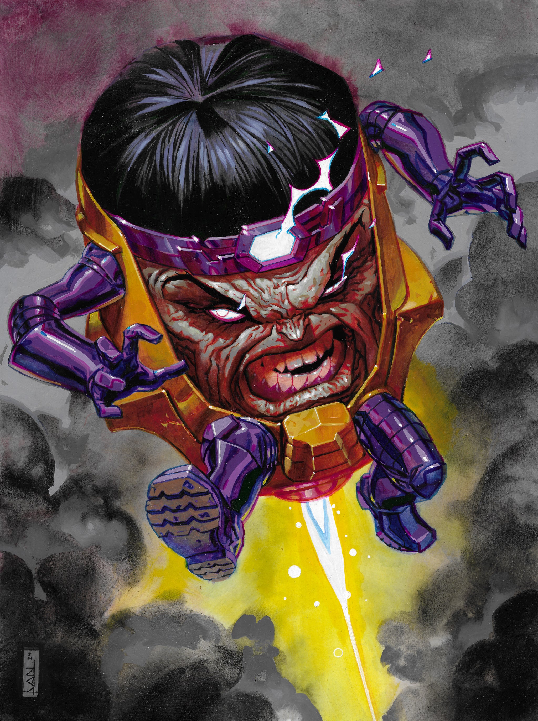 Michal Ivan Original Art MODOK Marvel SNAP Painted Art – Kirby's