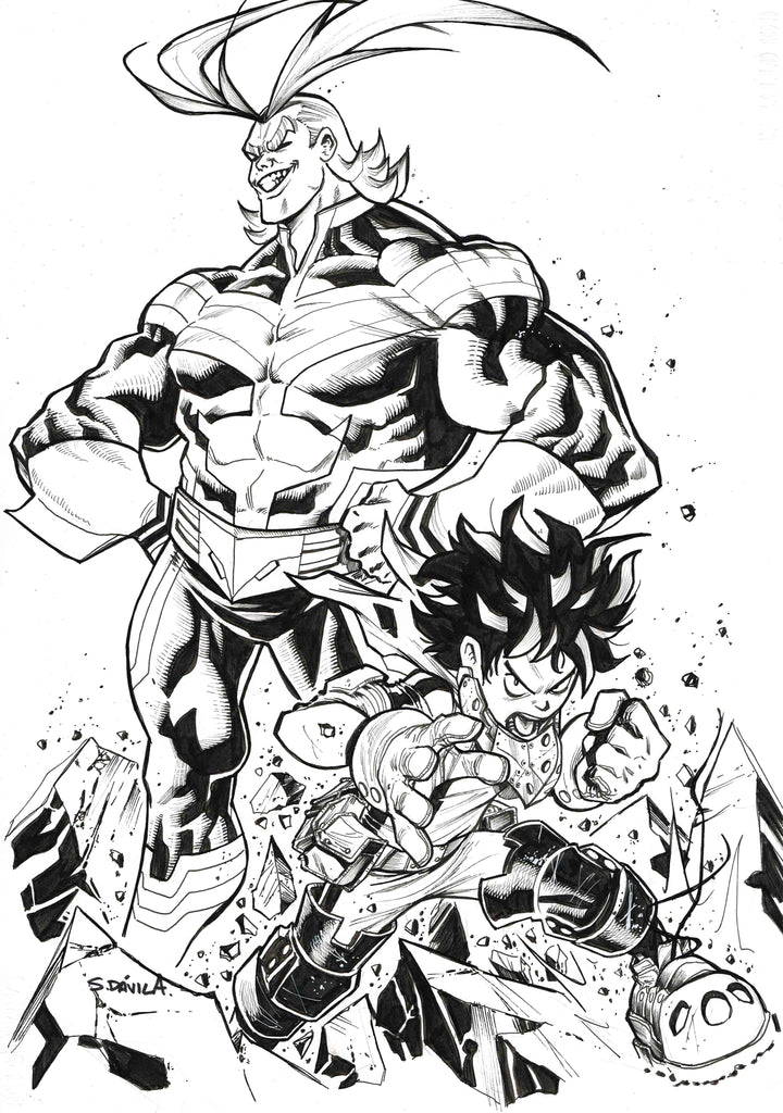 Sergio Davila Original Art My Hero Academia Illustration Comic Art