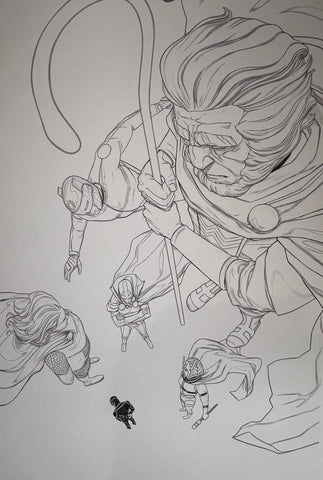 Nimit Malavia Original Art New Gods #1 Cover