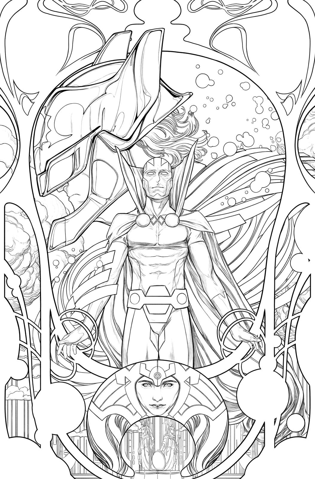 Nimit Malavia Original Art New Gods #2 Cover