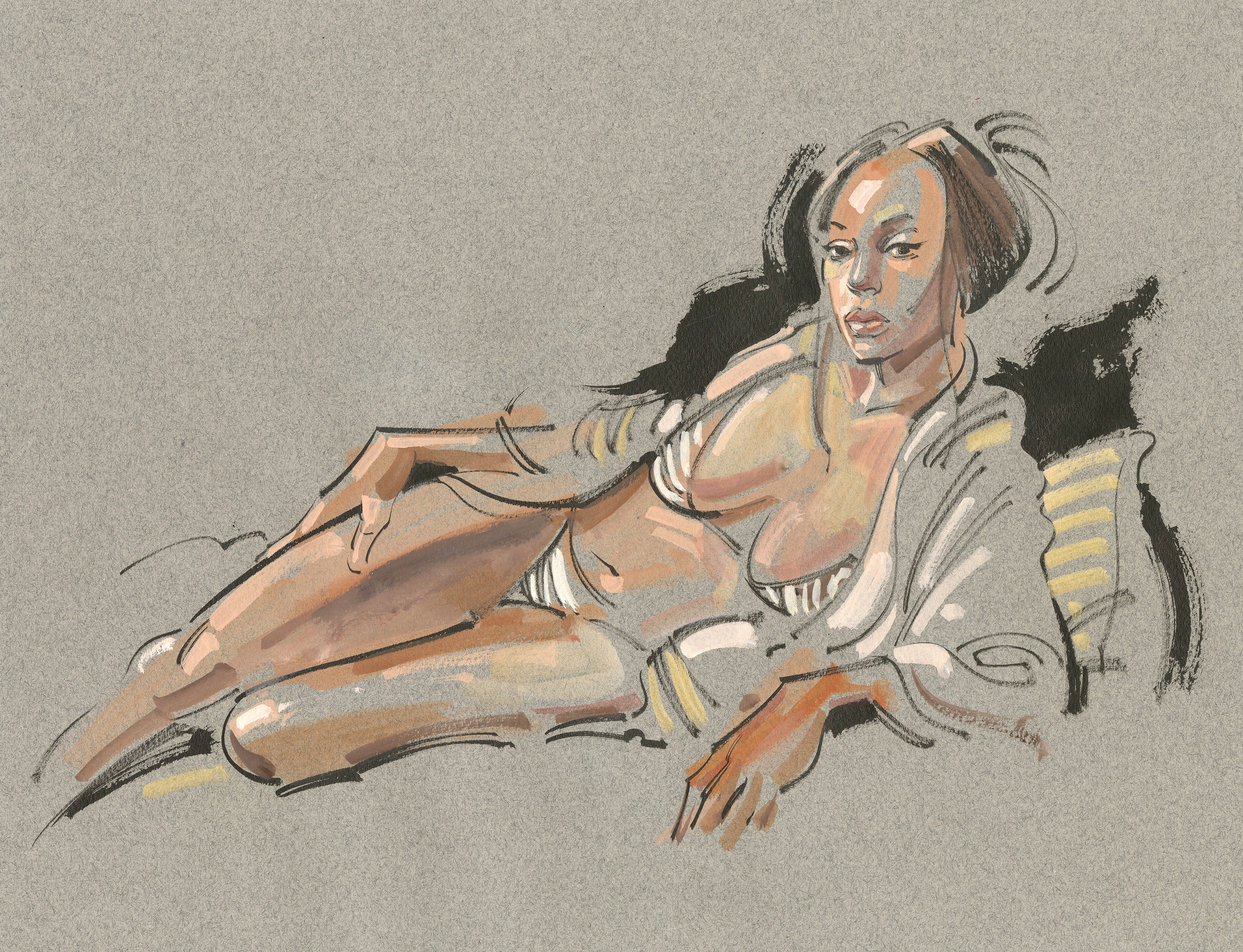 Kagan McLeod Original Art 'Life Drawing: Nikole 2' Illustration