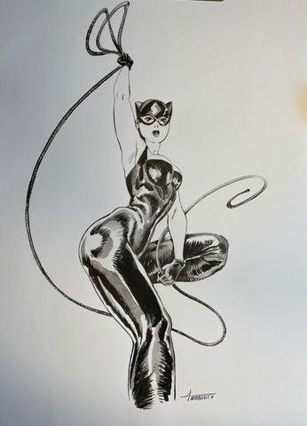 Noobovich Original Art Catwoman #71 Cover