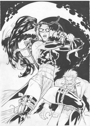 Paco Diaz Original Art Sabertooth: The Dead Don’t Talk #3 Cover