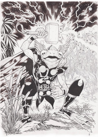 Paco Diaz Original Art Thor #364 Homage Variant Cover