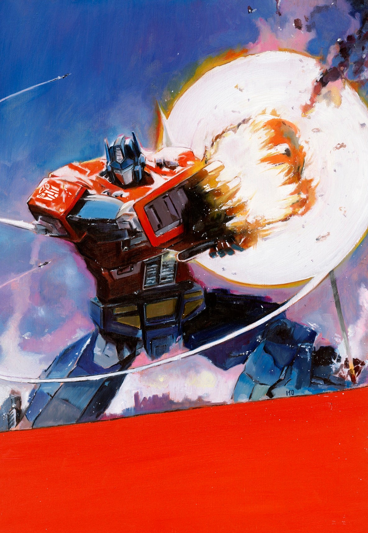 Ito Original Art Transformers #23 Oil Painted Cover